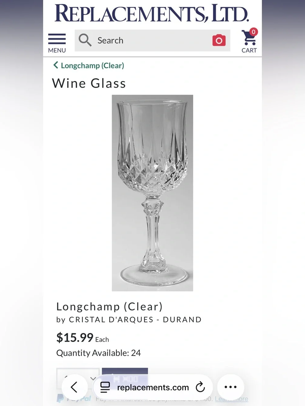 Cristal D’Arques Durand Wine Glasses - Clear (Set of 6)